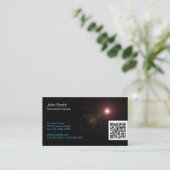 Carte de visite biomédical Light Flares QR (Debout devant)