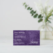 Carte De Visite Birch Tree Texture - Violet foncé (Debout devant)