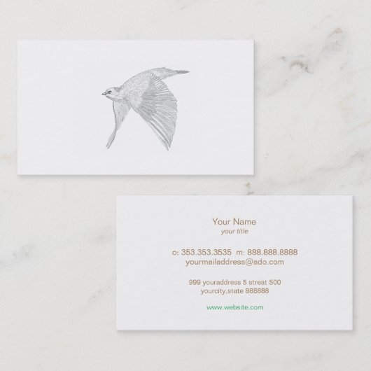 Carte De Visite bird 名刺 (Devant / Derrière)