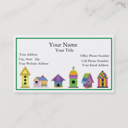 Carte de visite Birdhouse (Devant)