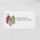 Carte De Visite Birdhouses et ruche patinée (Dos)