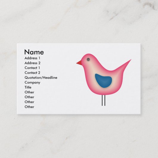 Carte De Visite Birdie (Devant)