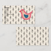 Carte De Visite Birdie musicale (Devant / Derrière)