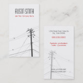 Carte De Visite BIRDs on power lines (Devant / Derrière)