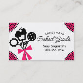 Carte De Visite biscuit cupcake bouquet boulangerie pâtisserie che (Devant)