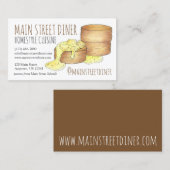 Carte De Visite Biscuits et saucisses Gravité Chef Restaurant (Devant / Derrière)