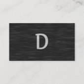 Carte de visite biseauté noir et blanc de "D" (Dos)