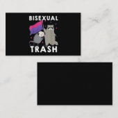 Carte De Visite Bisexual Trash Gay Pride Rainbow LGBT Raccoon (Devant / Derrière)