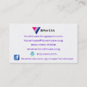 Carte de visite bisexuel de BiNet Etats-Unis (Dos)