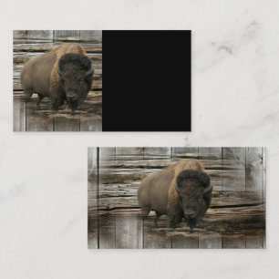 Carte De Visite Bison de bois