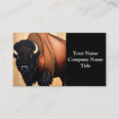 Carte De Visite Bison Majestic Des Prairies - Sauvage Et Gratuit (Devant)