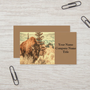 Carte De Visite Bison sauvage des bois