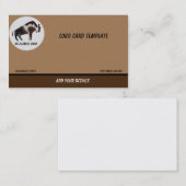 Carte De Visite Bison taureau Furry préhistorique (Devant / Derrière)