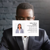 Carte De Visite Bit Me QR Code Logo Photo Professionnel Noir Blanc