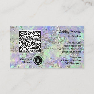 Carte De Visite Bit Me QR Code Nous Acceptons Bitcoin Logo Parties