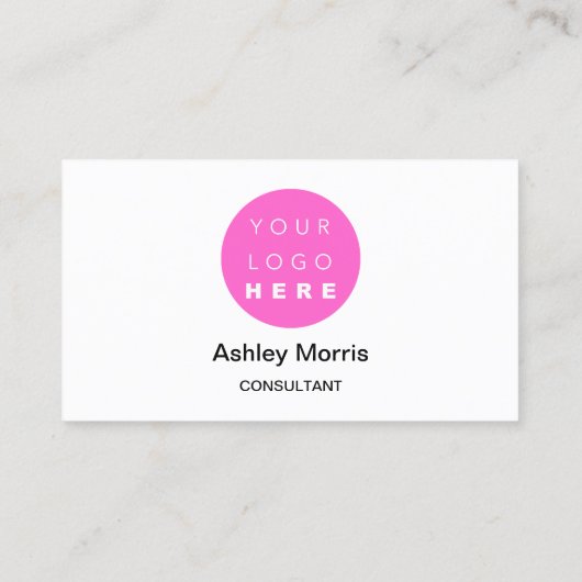 Carte De Visite Bit Me Rose QR Code Logo Médias sociaux Blanc (Dos)