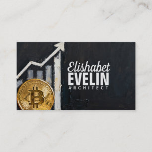 Carte De Visite Bitcoin à la hausse - Œuvre d'art sur la croissanc