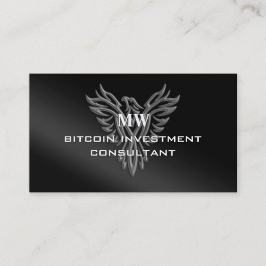 Carte De Visite Bitcoin Investment Consultant, logo de l'aigle (Devant)