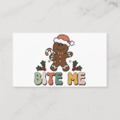 Carte De Visite Bite Me Gingpain Super Noël (Devant)