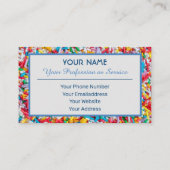 Carte De Visite Biteable délicieux bonbons saupoudrés pour vous! (Dos)