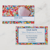 Carte De Visite Biteable délicieux bonbons saupoudrés pour vous! (Devant / Derrière)