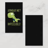 Carte De Visite BJJ Humour brésilien Jiu Jitsu TRex Armbar (Devant / Derrière)