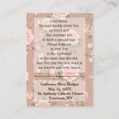 Carte De Visite Bl. Imelda First Holy Communion Remembrance Card (Dos)