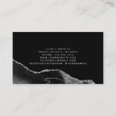 Carte De Visite Black Agate Parties scintillant Argent Luxe (Dos)