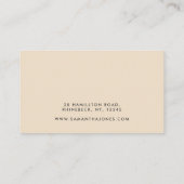 Carte De Visite Black and Cream Retro Bold Fun (Dos)