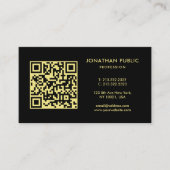 Carte De Visite Black And Gold Template QR Code Company Logo (Devant)