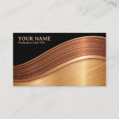 Carte De Visite Black and Gold Wave Generic Adaptable (Devant)