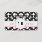 Carte De Visite Black and pink (Devant)