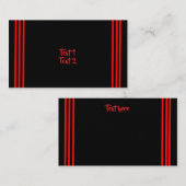 Carte De Visite Black and red Customizable (Devant / Derrière)