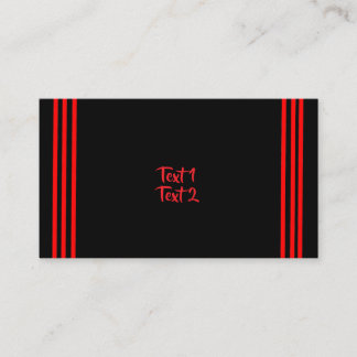 Carte De Visite Black and red Customizable