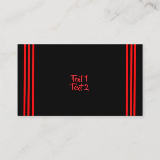 Carte De Visite Black and red Customizable (Devant)