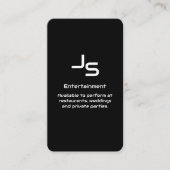 Carte De Visite Black and White Classic Entertainment (Devant)