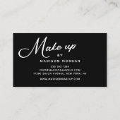 Carte De Visite Black and White Retro Script Makeup (Dos)