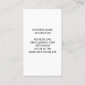 Carte De Visite Black and white Rustic Chevron pattern (Dos)