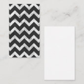 Carte De Visite Black and white Rustic Chevron pattern (Devant / Derrière)