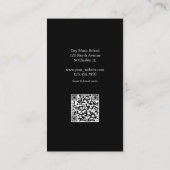 Carte De Visite Black and White Violin Teacher (Dos)