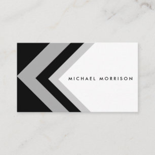 Carte De Visite Black assemblée arrow geometric minimal modern