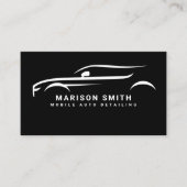 Carte De Visite Black Auto Detailing, Auto Repair Logo Black (Devant)