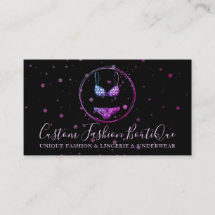 Carte De Visite Black Bikini maillot de bain Lingerie Sous-vêtemen