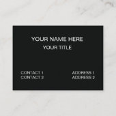 Carte De Visite Black Blue Stained Glass Pattern (Dos)