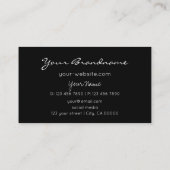 Carte De Visite Black Blue violet avec Parties scintillant Stars P (Dos)