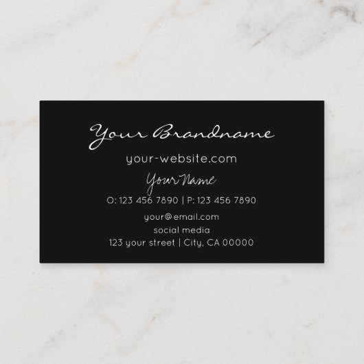 Carte De Visite Black Blue violet avec Parties scintillant Stars P (Dos)