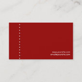 Carte de visite Black BowTie (Dos)