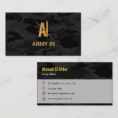 Carte De Visite Black camouflage (Devant / Derrière)