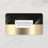 Carte De Visite Black Carbon Fiber | Gold Metallic Brushed (Devant)