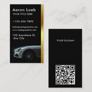 Carte De Visite Black Carbon Fiber Or Louer voiture Chauffeur